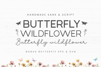 Butterfly Wildflower Font for Nature-Inspired Designs
